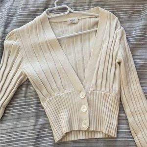 Plunge front cardigan